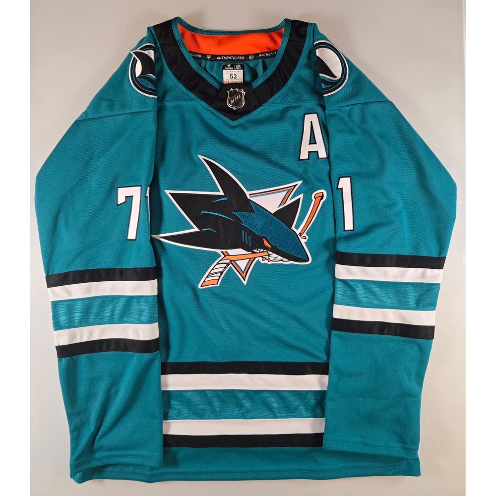 San Jose Sharks Macklin Celebrini 71 Fanatics Authentic Pro Jersey Teal Size 52